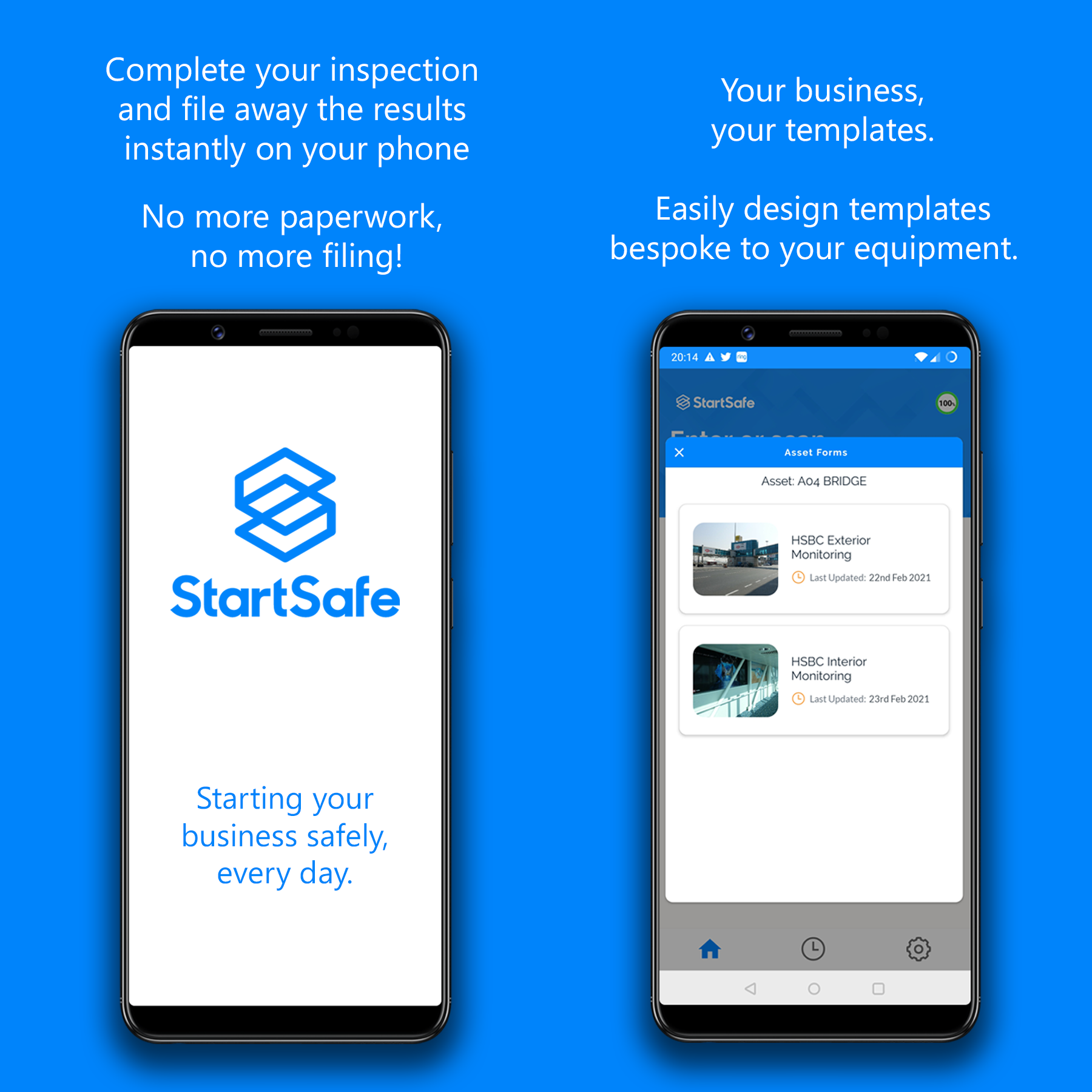 StartSafe screenshot: StartSafe template designing