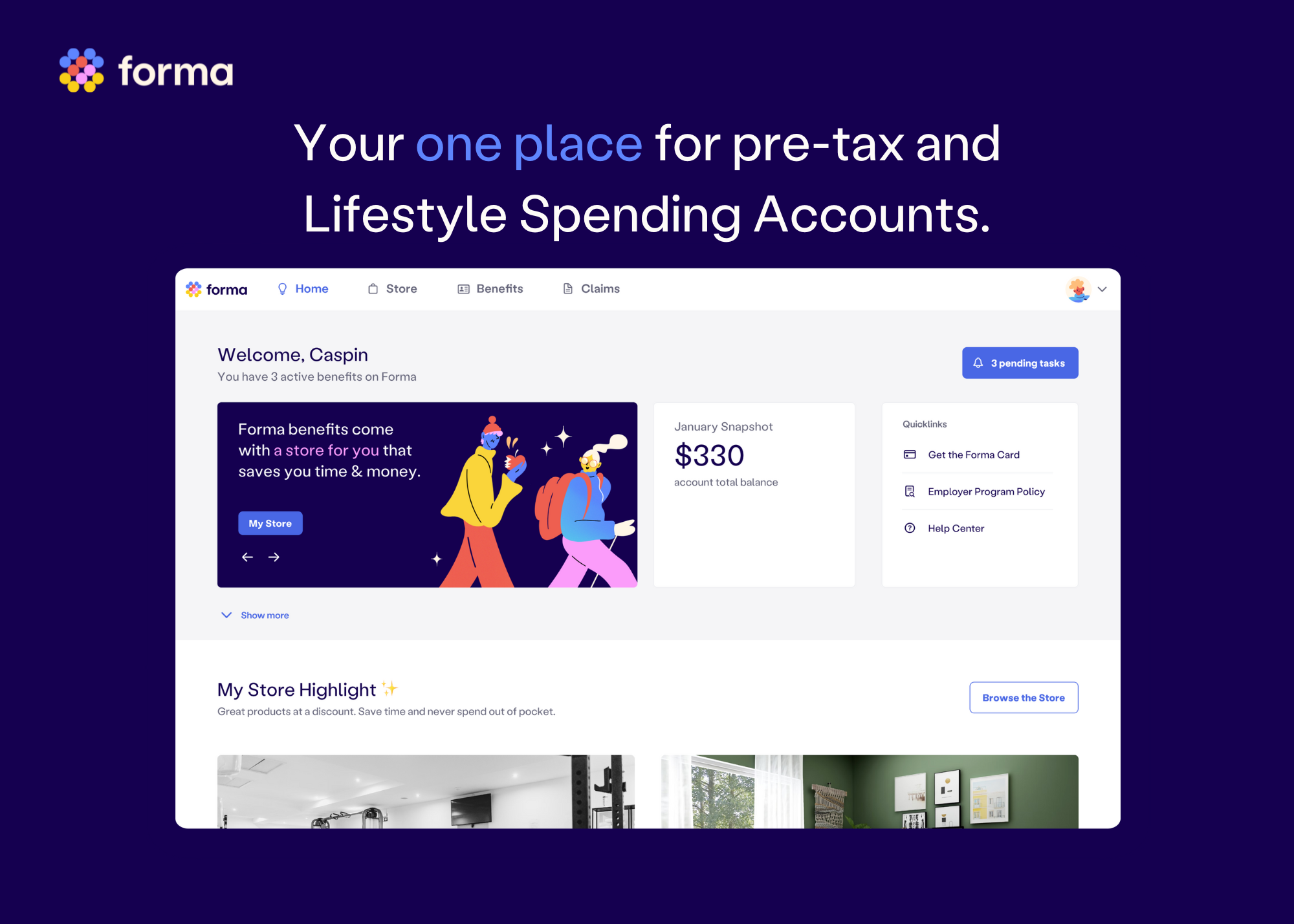 Forma screenshot: Forma home page