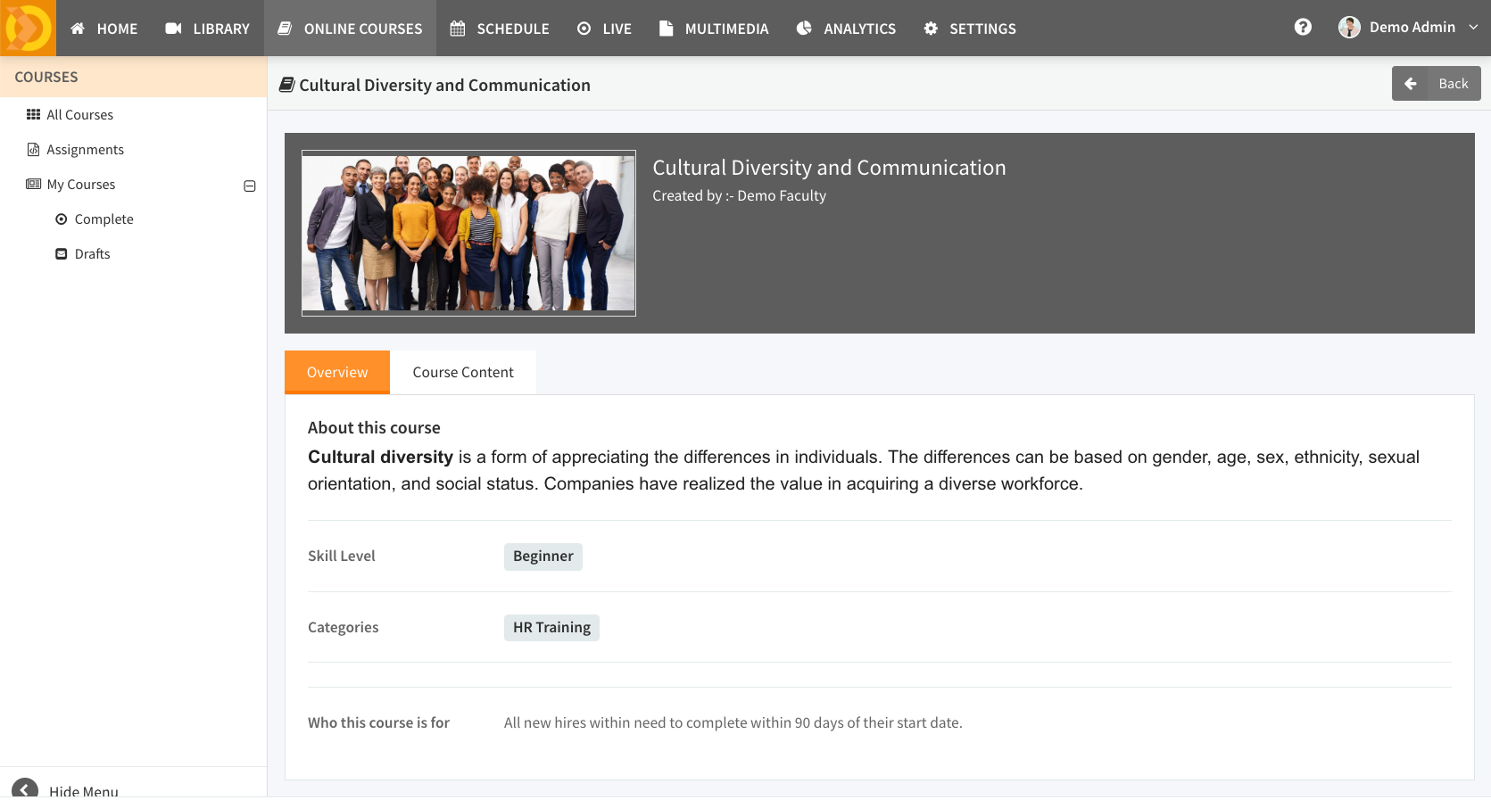 MEDIASHAREiQ course overview