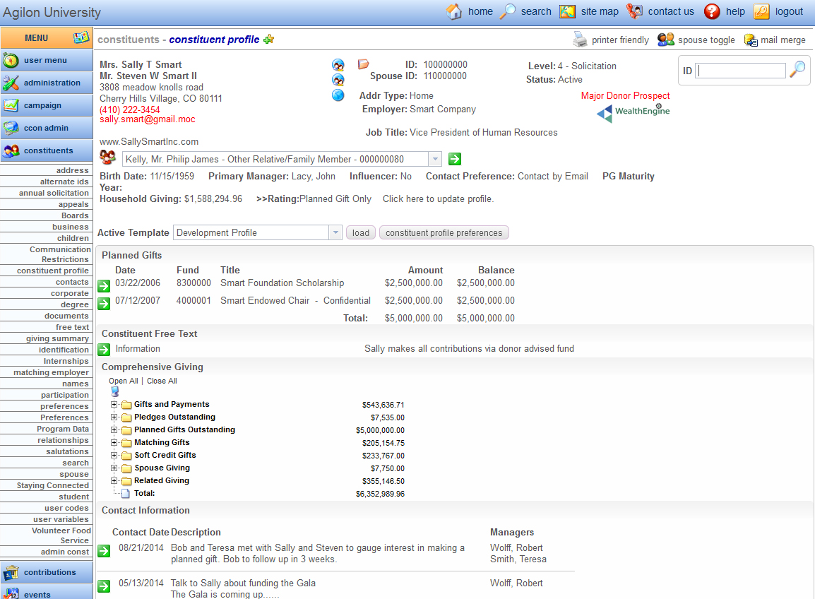 Agilon One Donor CRM Software 2024 Reviews, Pricing & Demo