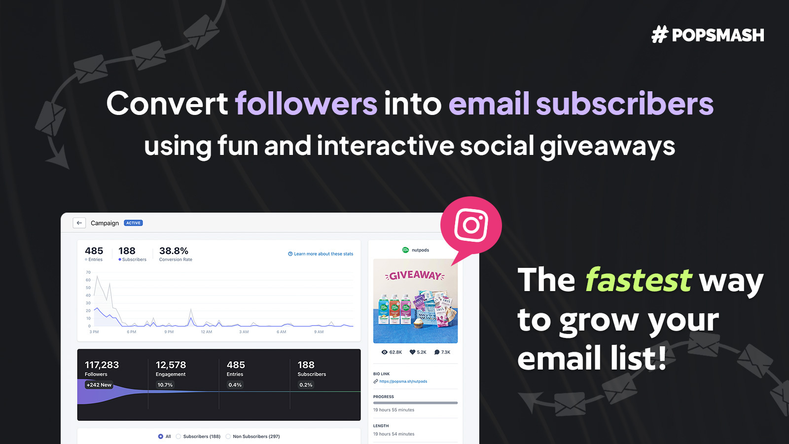 Get email subscribers from Instagram.