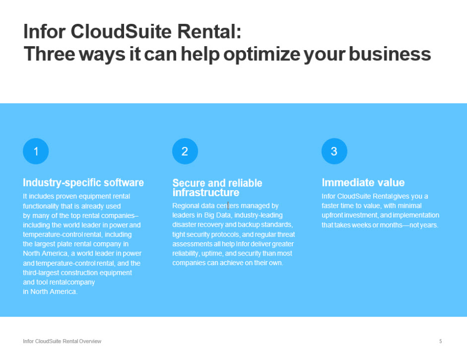 Infor SyteLine Equipment Rental & Service Pricing, Alternatives & More