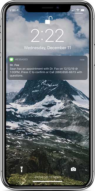 ReminderCall.com screenshot: Schedule text messages, calls or emails to remind customers automatically of their appointments.