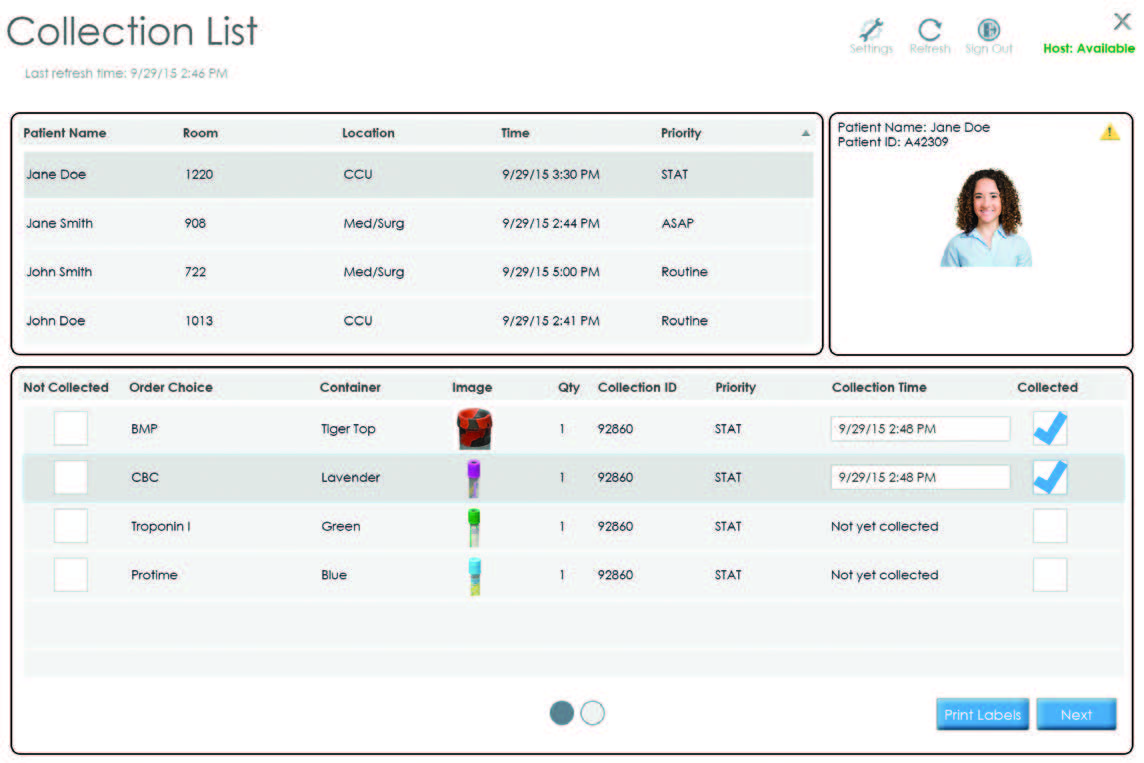 Orchard Software screenshot: Orchard Harvest collection list