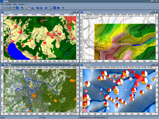 SAGA screenshot: SAGA maps