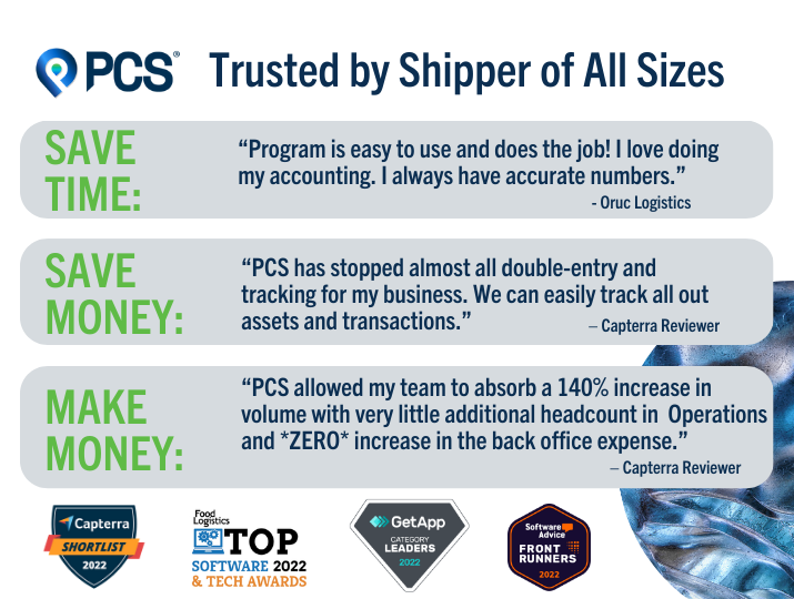 Maintaining and increasing profitability acorss the supply chain gets more challenging every year. Truckload and LTL shippers, carriers, and brokers from coast to coast are partnering with PCS to reduce expenses and boost profits.