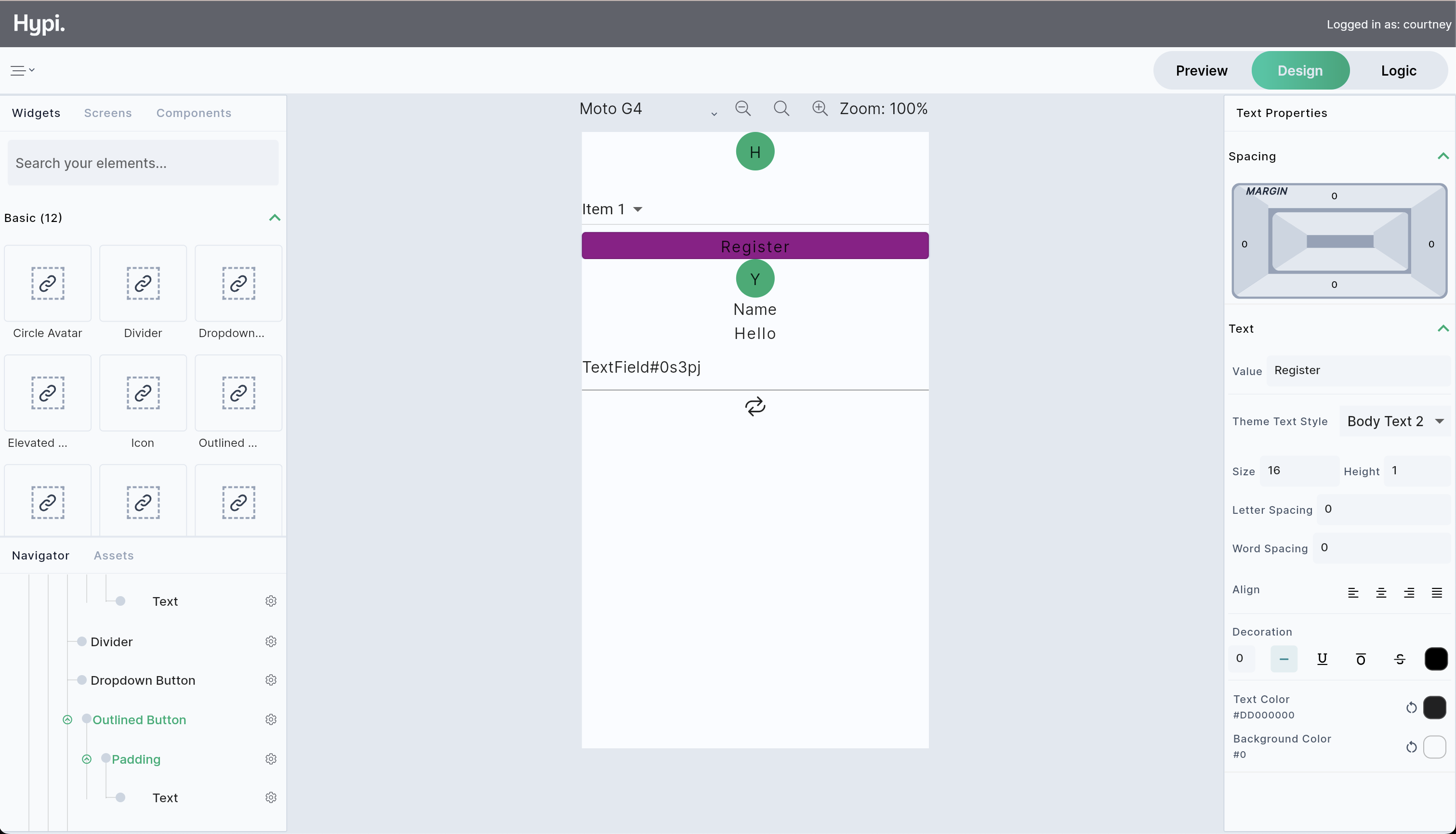 Design beautiful applications with simple drag, drop, configure