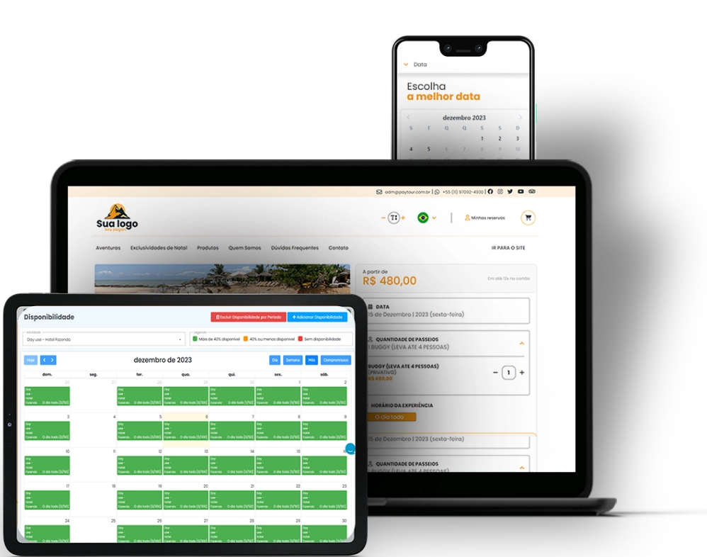 Paytour screenshot: Manage availability and eliminate overbooking