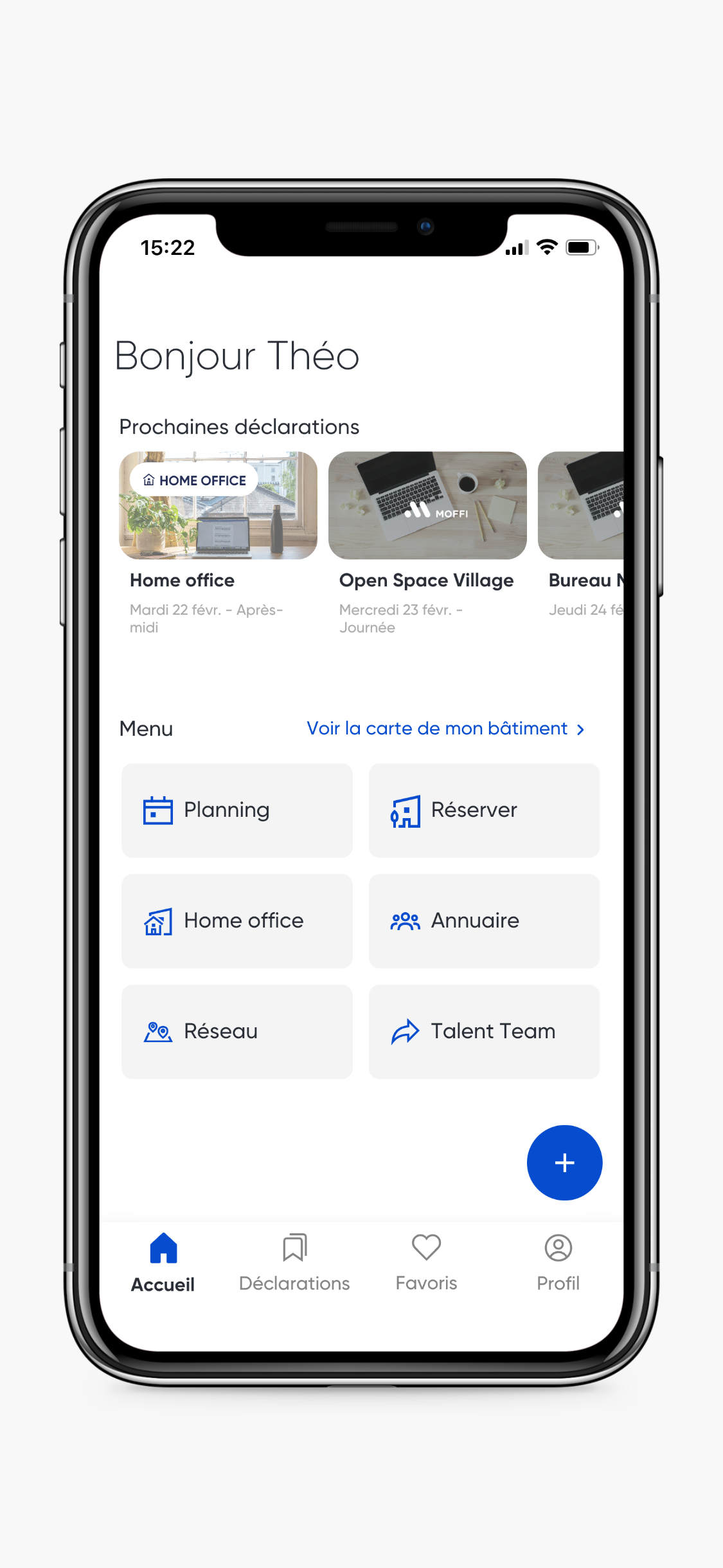 MOFFI screenshot: Home - MOFFI