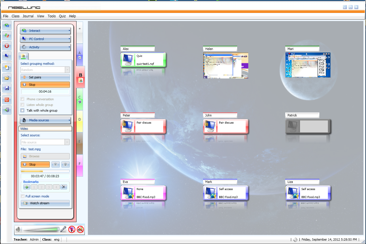 Nibelung screenshot: Nibelung main interface