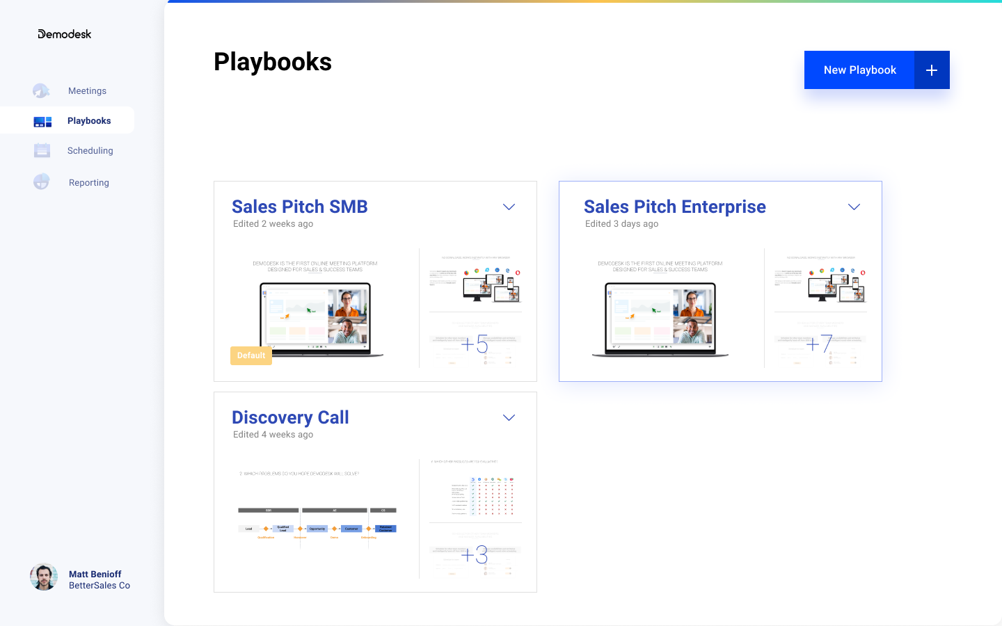 DemoDesk Playbooks