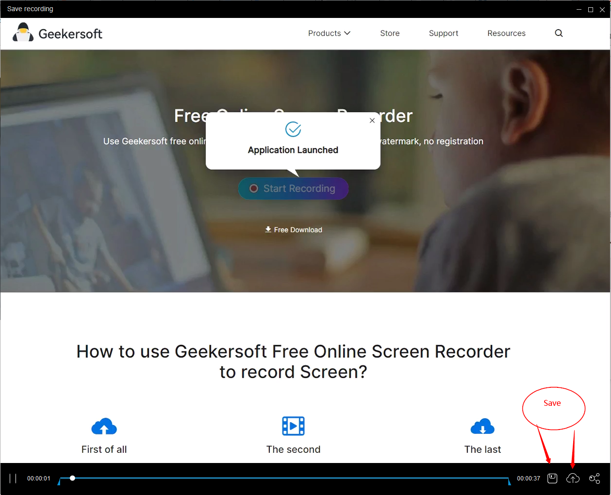 Geekersoft Free Online Screen Recorder Software - 4