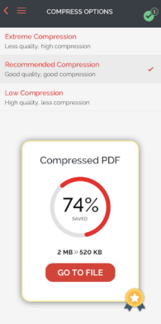 iLovePDF compress files