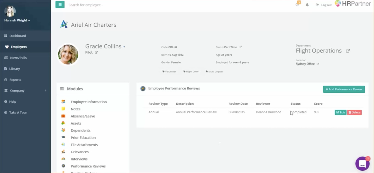 HR Partner Software - Create new or upload existing performance reviews