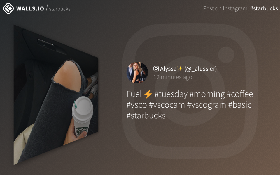 Walls.io hashtag campaign