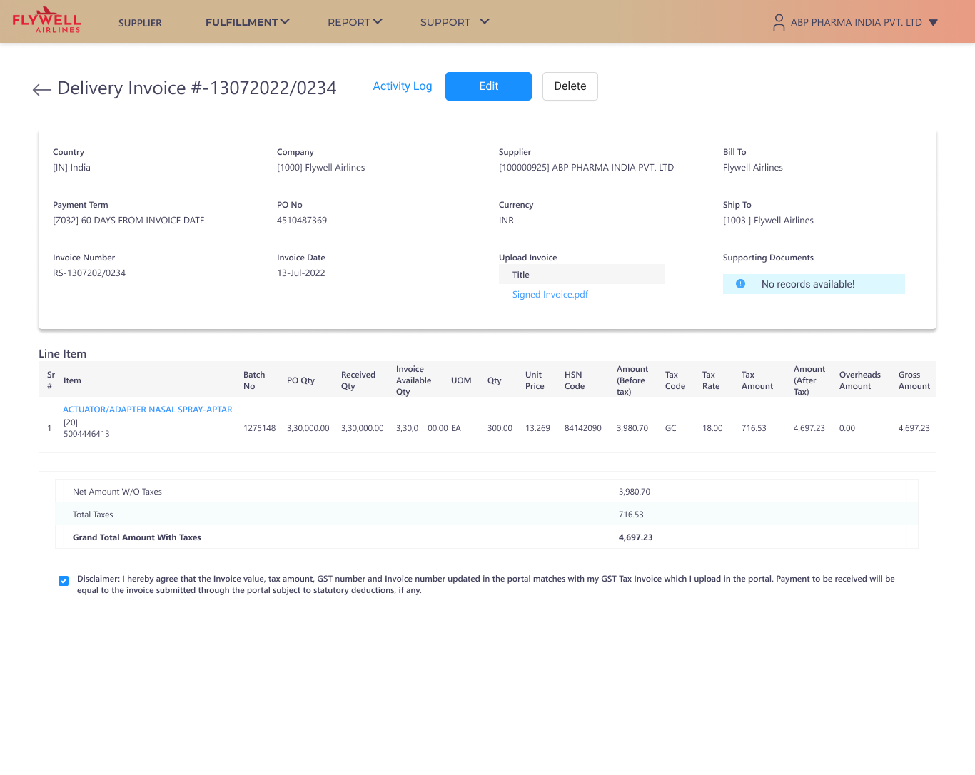 Cimmra eInvoicing and AP Management screenshot