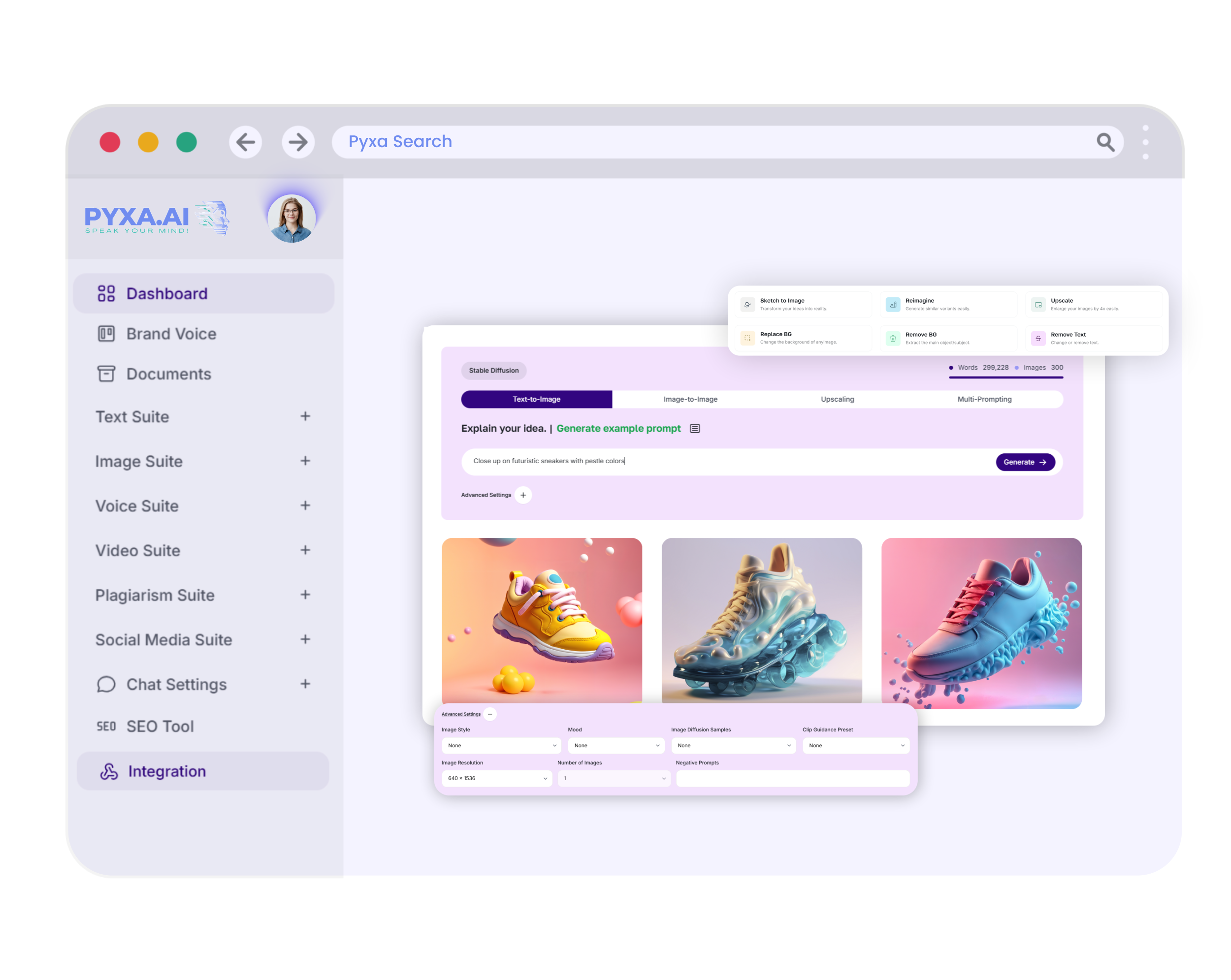 PYXA.AI screenshot: PYXA.AI image suite