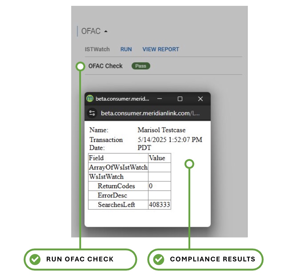 MeridianLink Opening Software - Simplify ​Compliance: Support compliance with built-in BO, CIP, and KYC workflows plus FinCEN/AML/OFAC screening and audit tracking.​