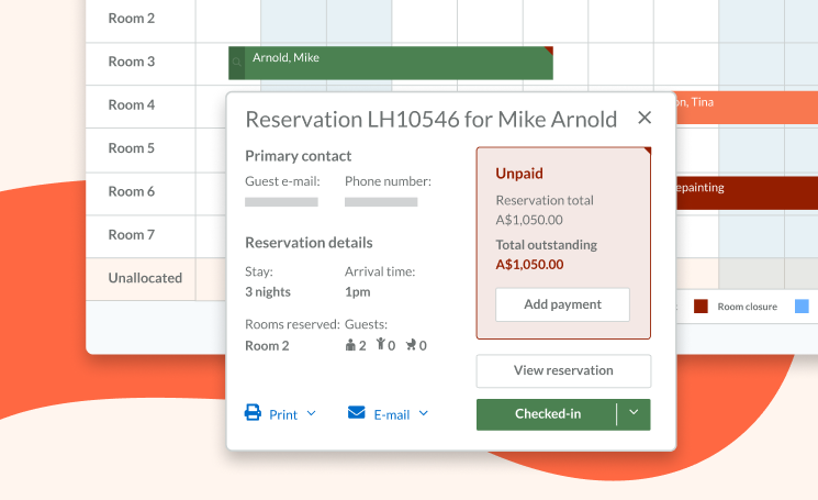 Quickly find, manage or modify your reservations