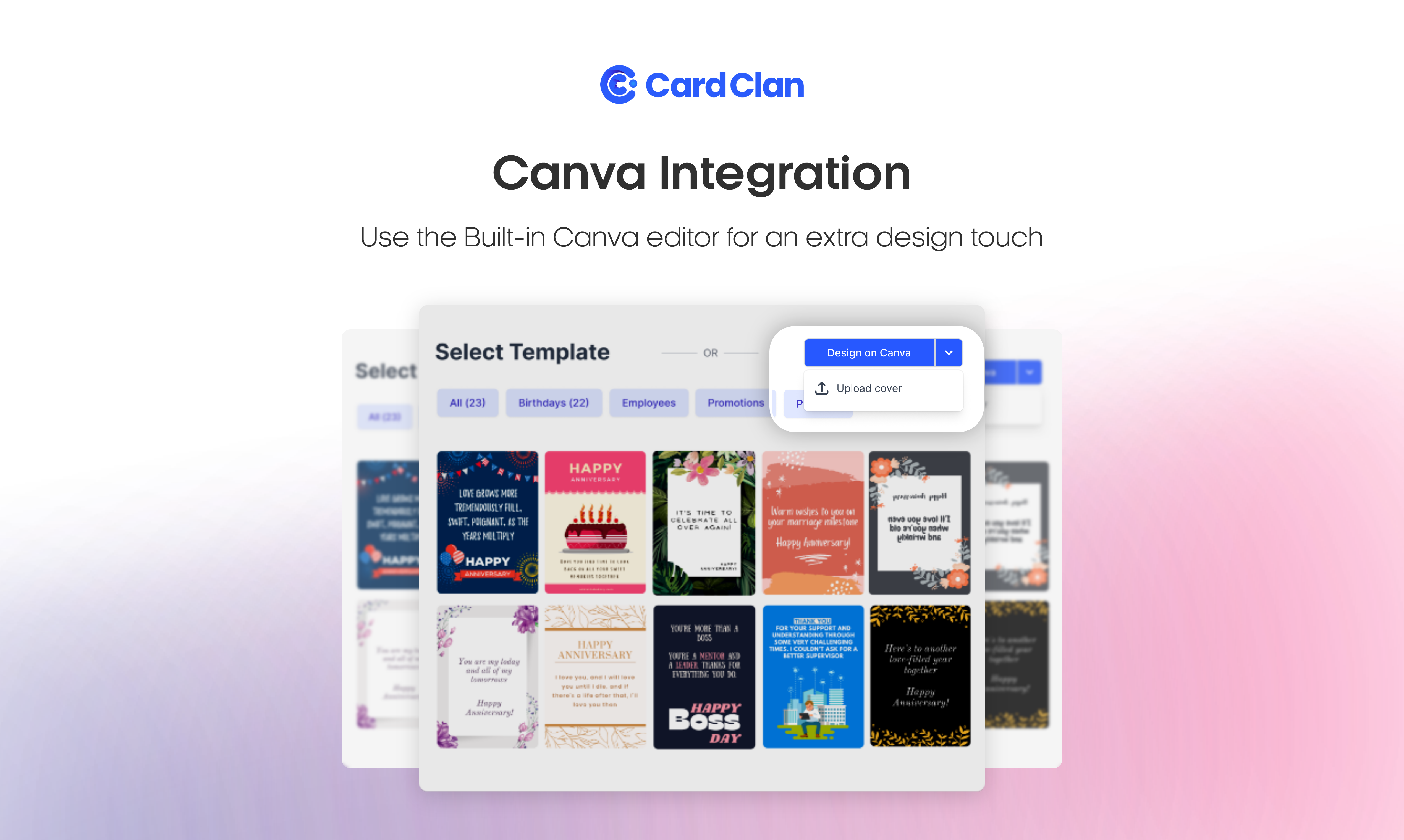 Use Canva Integration to design Cards