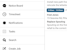 Fergus Software - The Status Board, timesheets, notifications, and more can be accessed through Fergus's mobile app