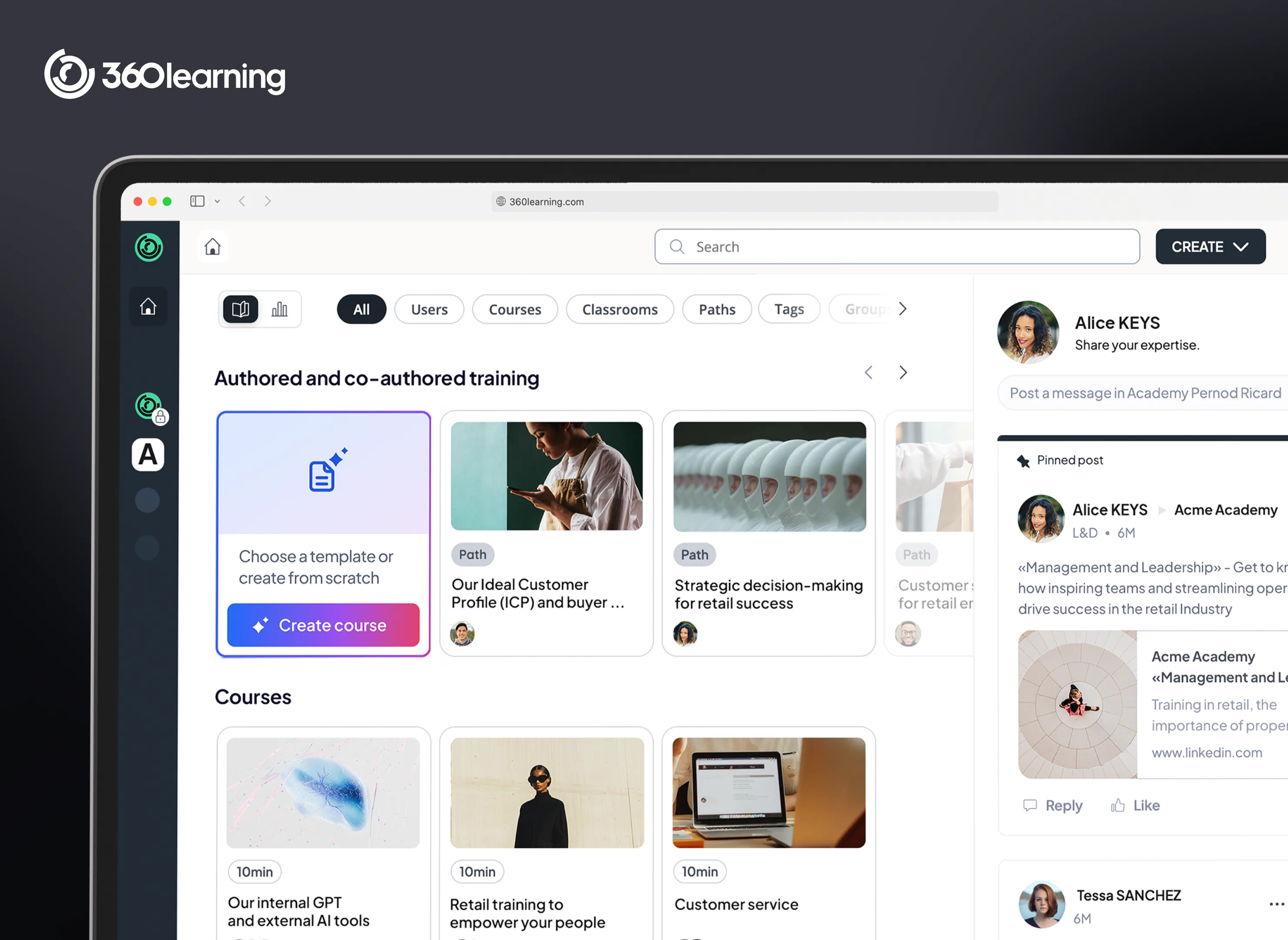 360Learning - Avis, notes, prix et abonnements - Capterra France 2026