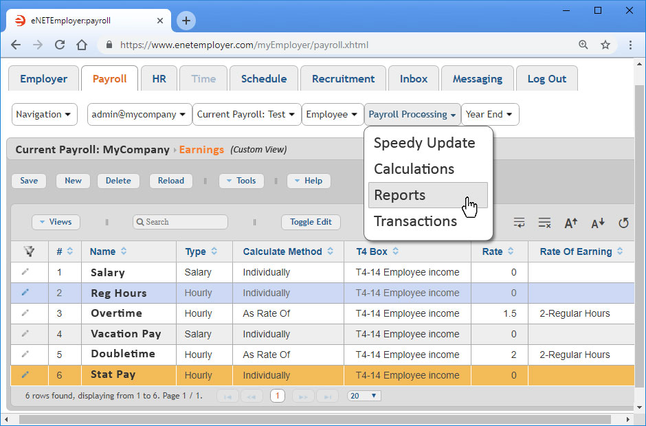eNETEmployer screenshot: Complete Payroll Processing