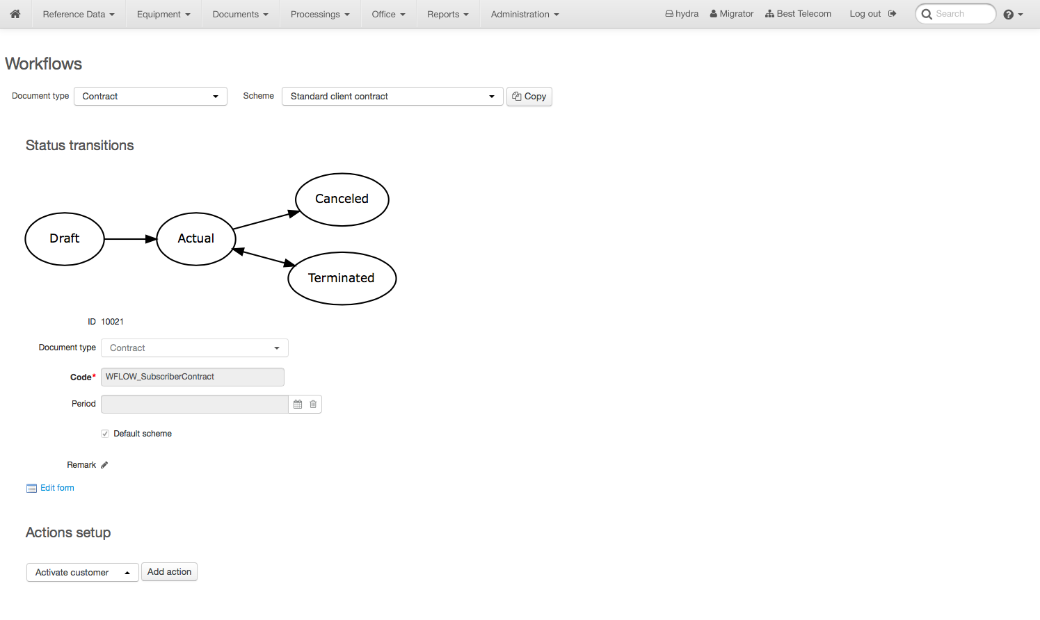 Hydra Billing Software - Workflows