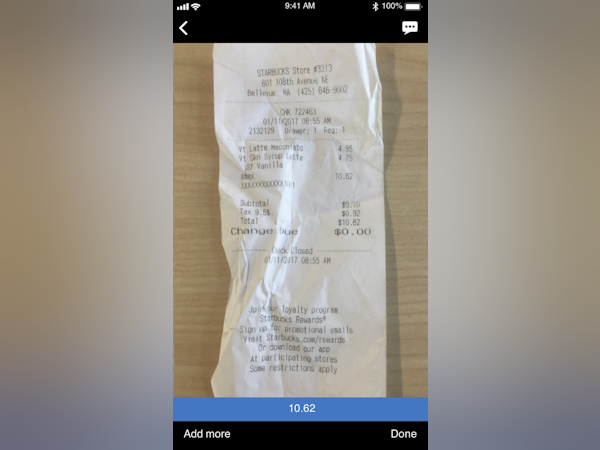 SAP Concur Software - Mobile receipt capture