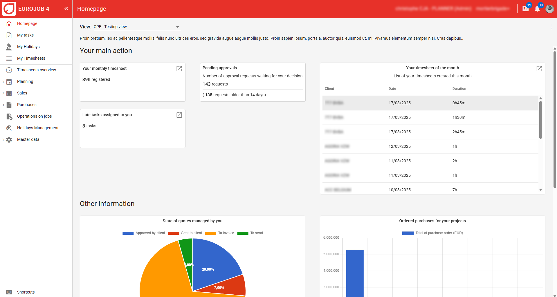 EUROJOB4 screenshot: EUROJOB4 homepage